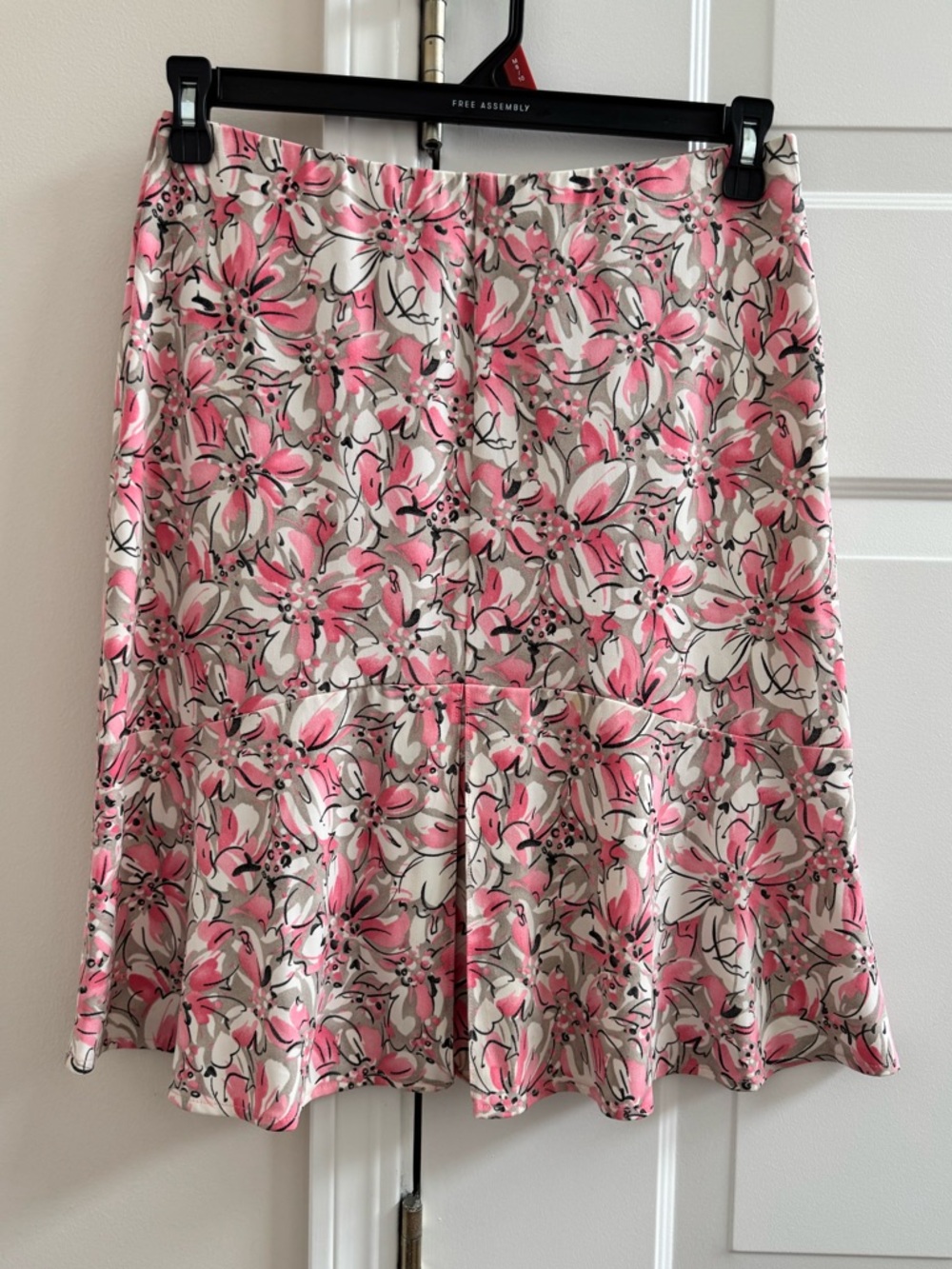 Casual Corner ANNEX - Pink & Cream Floral A-Line Skirt (MP)